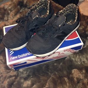 Black and Cheetah New Balance shoes