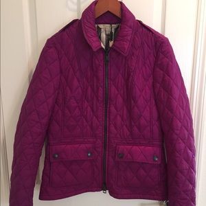 Burberry Brit Quilted Jacket Magenta