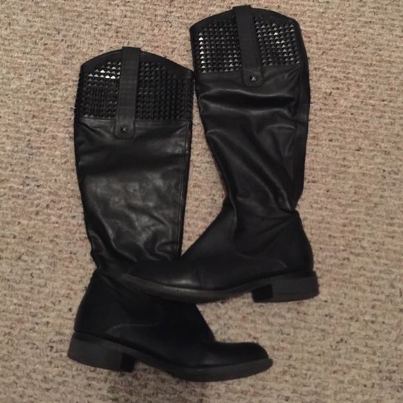 Black Studded Boots