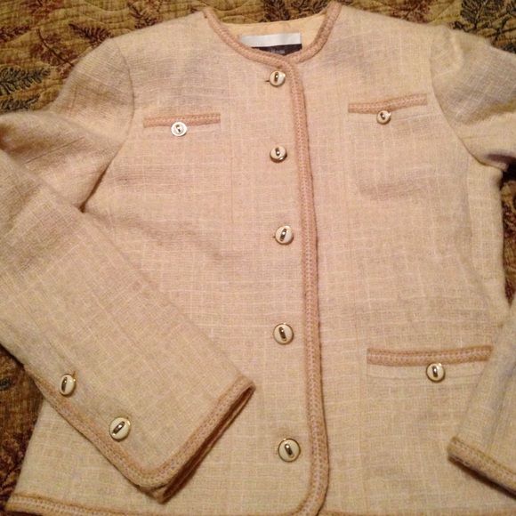 Neiman Marcus vintage cream jacket - Picture 1 of 3