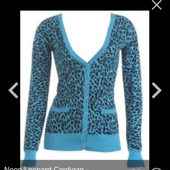 Wet Seal Sweaters - Wet seal blue cheetah print