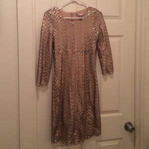 Gold sequin dress