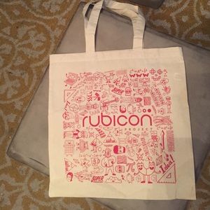 Illustrated hipster canvas tote