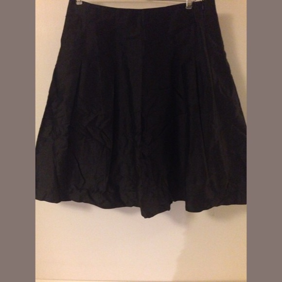 Banana Republic Black Silk Aline Pleated Skirt - Picture 1 of 1