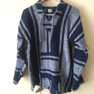 Mexican style poncho hoodie Clearance