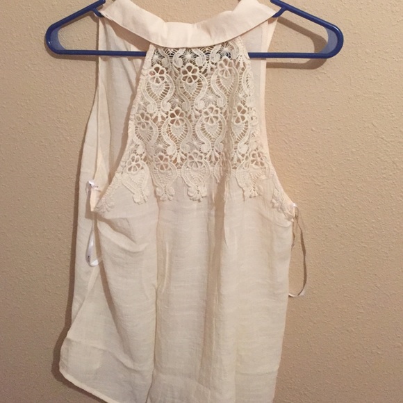 Back lace panel top