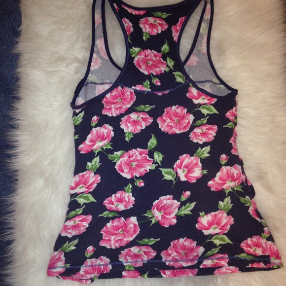 Hollister Summer Tank w/ ruffles and floral - Picture 2 of 2