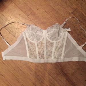 Sexy white corset top