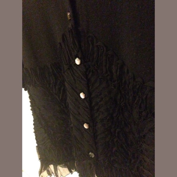 ANTHROPLOGIE Knitted Knotted Trim Wool Cardigan