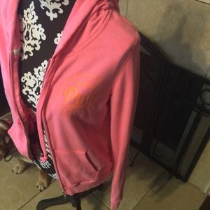 Pink zip up hoodie