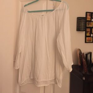 Gauze white blouse