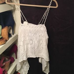 Free People Laser Cut Crop Tank