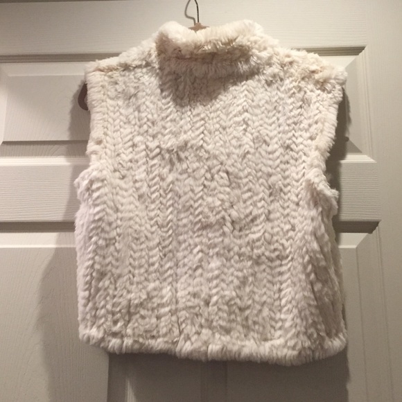 Real Lapin white fur vest - Picture 2 of 4