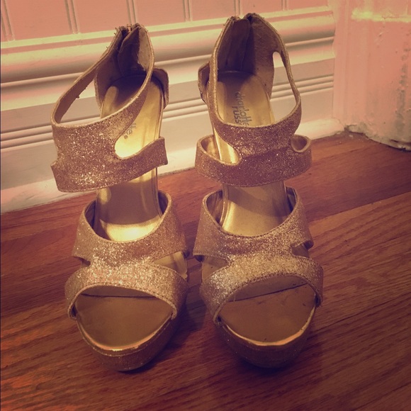 Gold Sparkly Heels
