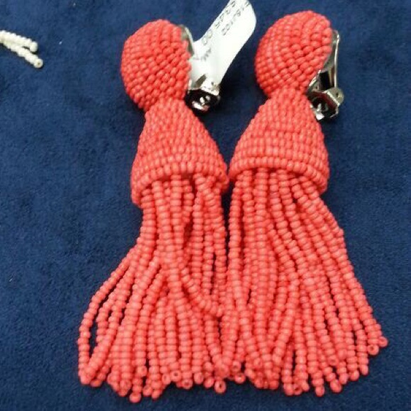 Oscar de la renta tassel earrings