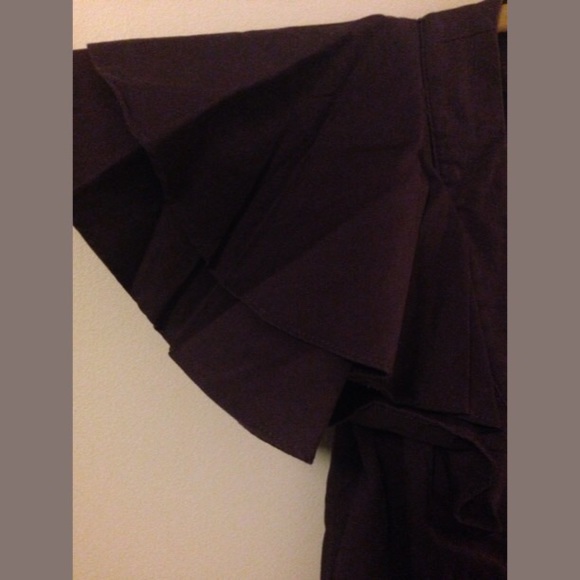 ANTHROPOLOGIE Odile Ruffled Purple Tie Wrap Jacket - Picture 3 of 4