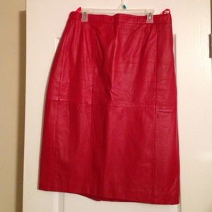 genuine leather skirt