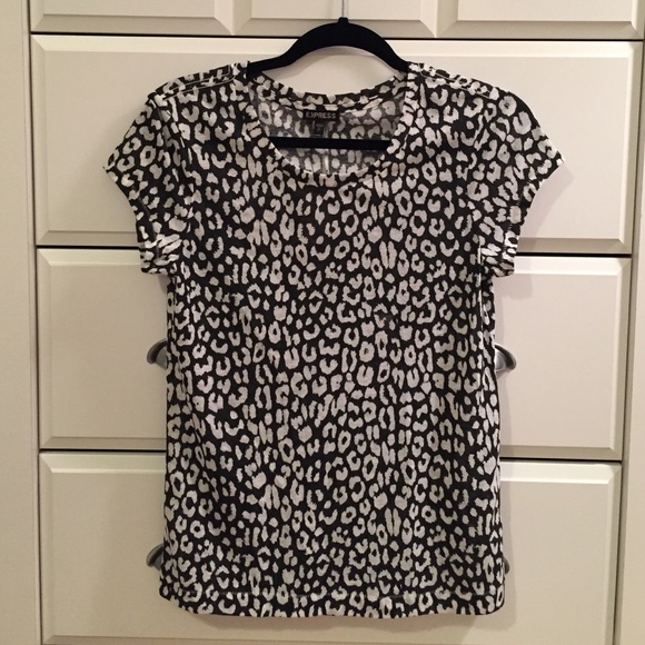 Black and white leopard shirt