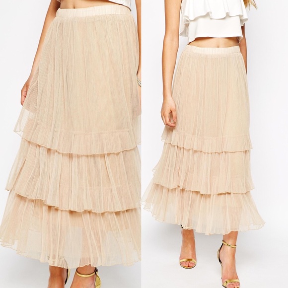 [ASOS]boho tulle layered maxi skirt - Picture 2 of 4