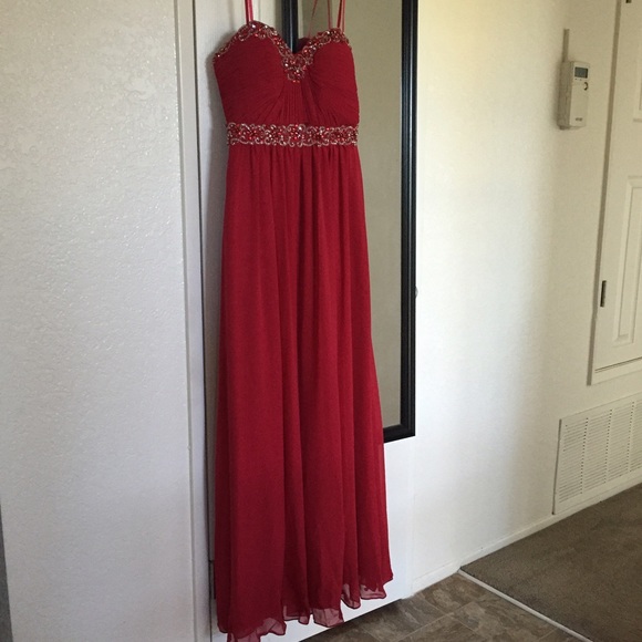 Strapless prom dress