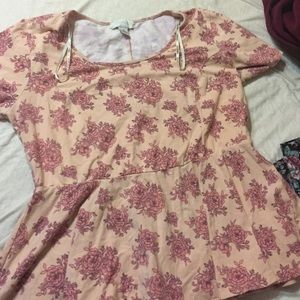 ✨✨BUNDLED✨✨ Two forever21 peplum shirts size 2x