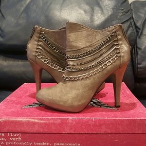 Gray Chain Booties