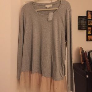 New forever 21 heavy cotton shirt tulle bottom
