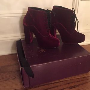 Shelly's London Velvet booties