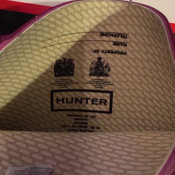 SOLD Hunter Original Tall Glossy Welly Boot - Picture 3 of 4