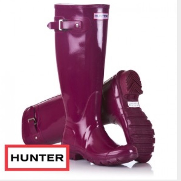 SOLD Hunter Original Tall Glossy Welly Boot - Picture 4 of 4