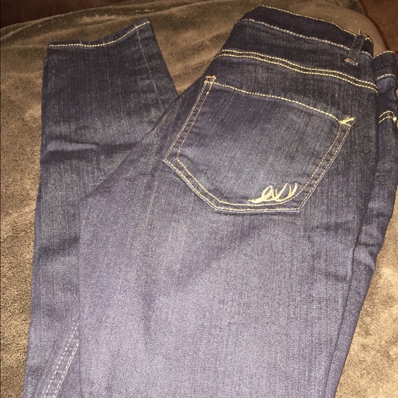 Express dark denim skinny jeans