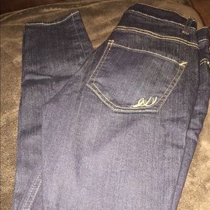 Express dark denim skinny jeans