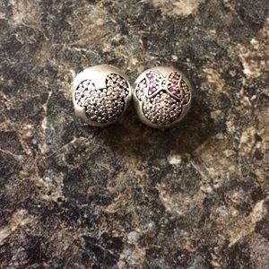 Mickey and Minnie pave clips