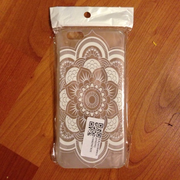 Clear/White Henna Iphone 6/6s Plus Phone Case