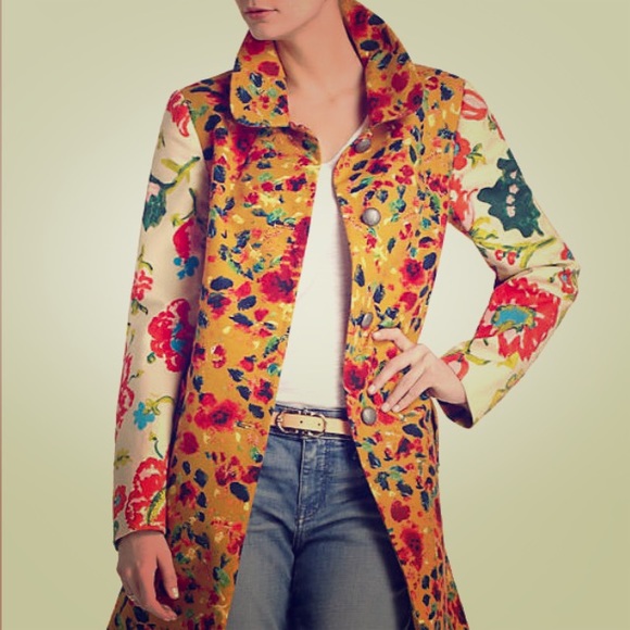 Leopardlily Floral Coat from Anthropologie