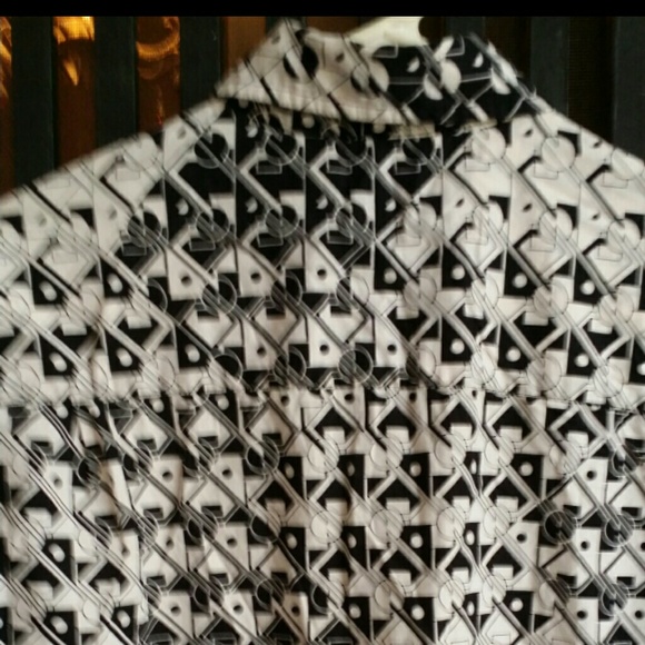 Vintage Perry Ellis OP Art button down shirt RARE - Picture 2 of 2