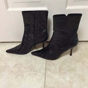 Nine West black leather boots