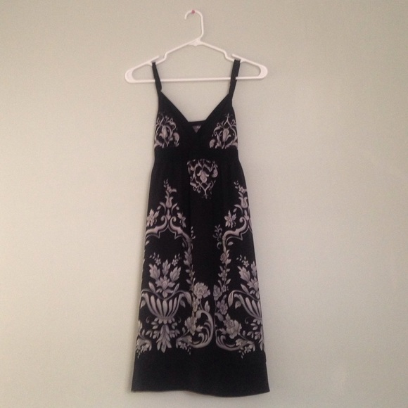 Black with Print Dress