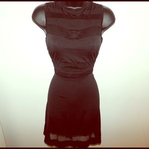 Classic Black dress with see through elements