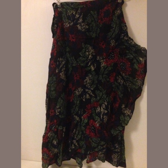ANTHROPOLOGIE Maeve Floral Wrap Skirt
