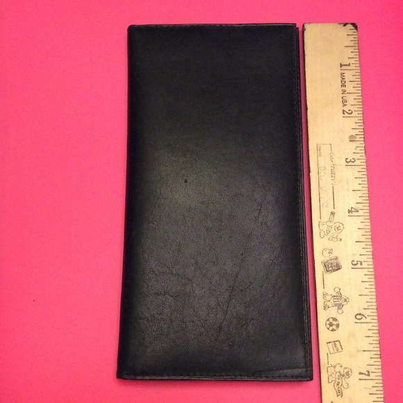 BLACK BI-FOLD LEATHER WALLET/PASS CASE - Picture 3 of 4