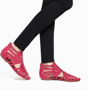 Red Snake Gladiator Sandals