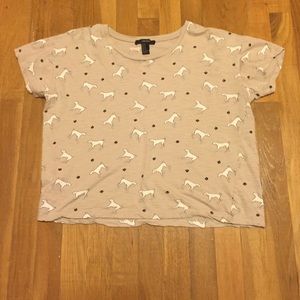 Dog pattern crop top