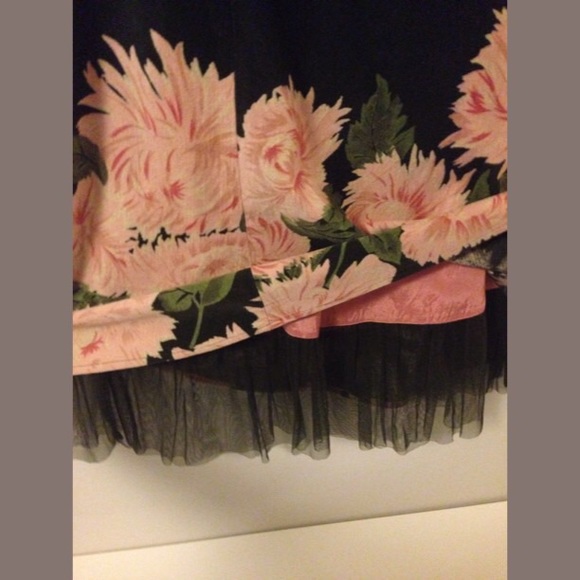 Anthropologie style Aline Skirt Velvet Pink Tulle - Picture 3 of 3