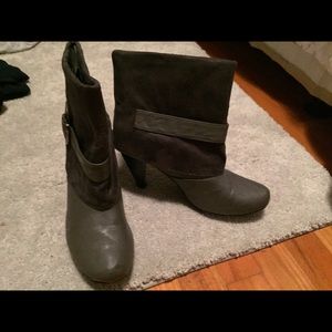 Grey ankle boots