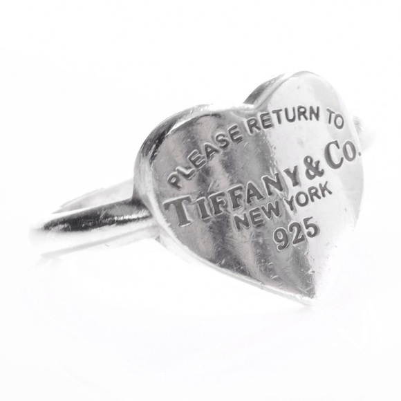Silver Tiffany heart ring