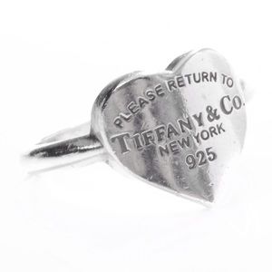 Silver Tiffany heart ring