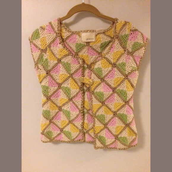 ANTHROPOLOGIE Guinevere Pastel Knit Cardigan - Picture 1 of 3