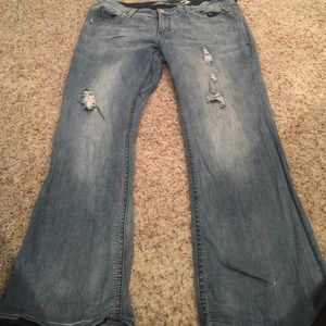 Distressed jeans