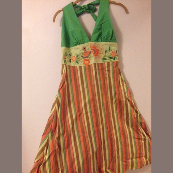 ANTHROPOLOGIE Eva Franco Halter Latin Dress